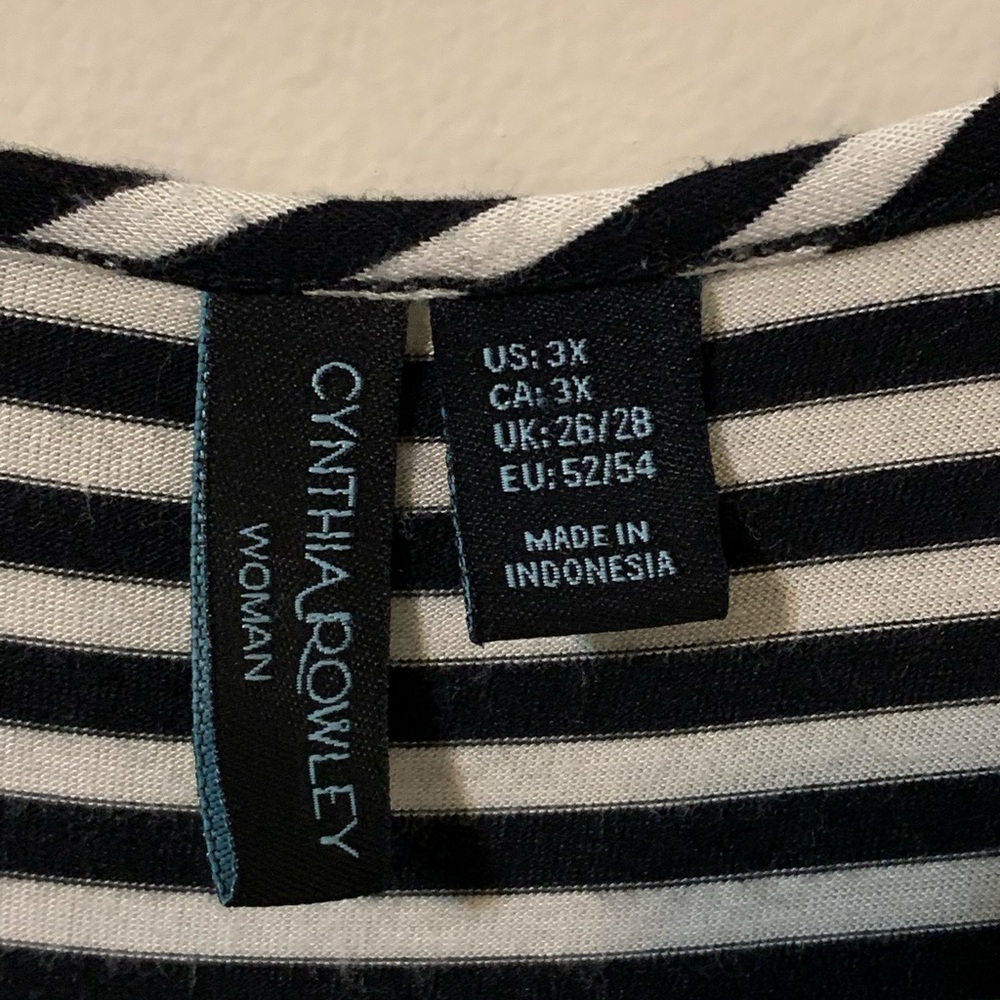 CYNTHIA ROWLEY Stripped Top size 3X - Picture 8 of 15